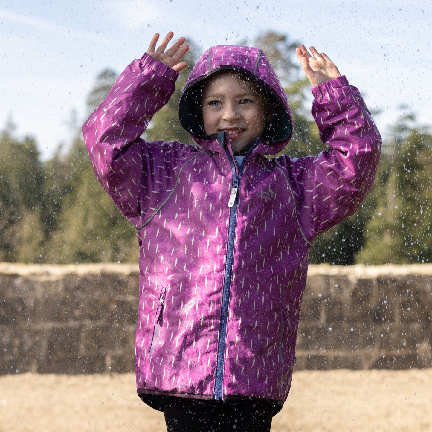 EcoSplash Fleece Lined Waterproof Jacket Pink