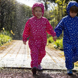 Essentials Waterproof Puddle Suit Pink Raindrop