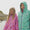 Waterproof Changing Robe Green Raindrops