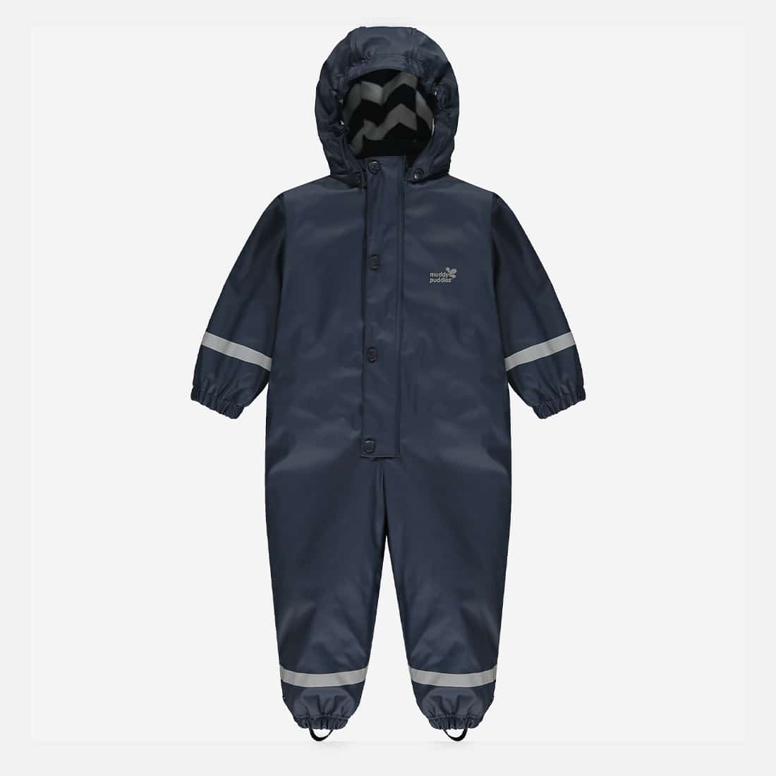 Toddler Fleece Lined Puddle Suit Navy