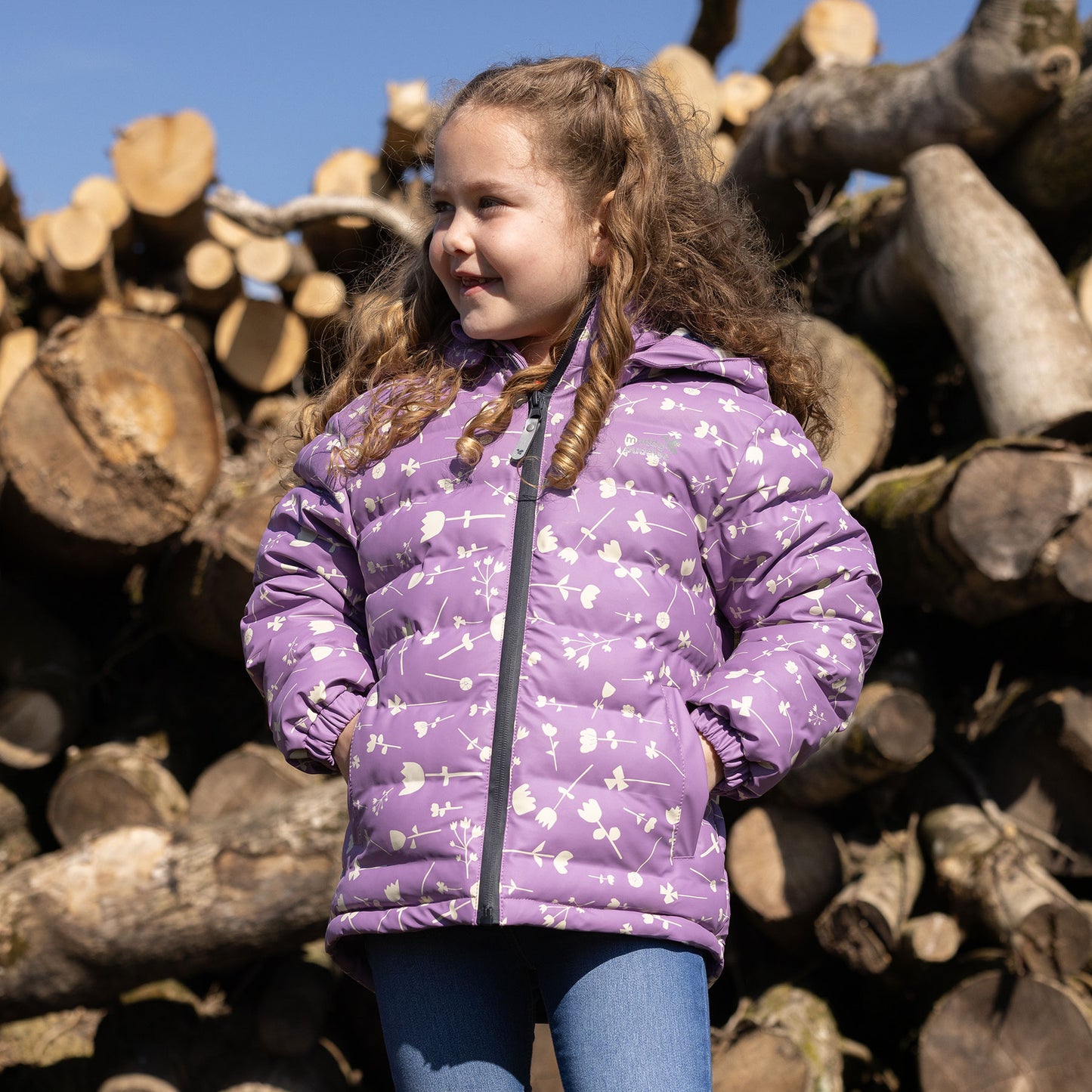 Waterproof Puffer Jacket Lilac Floral