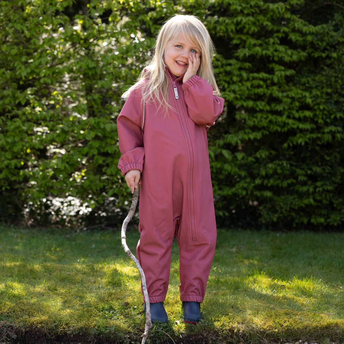Waterproof Softshell Puddle Suit Pink