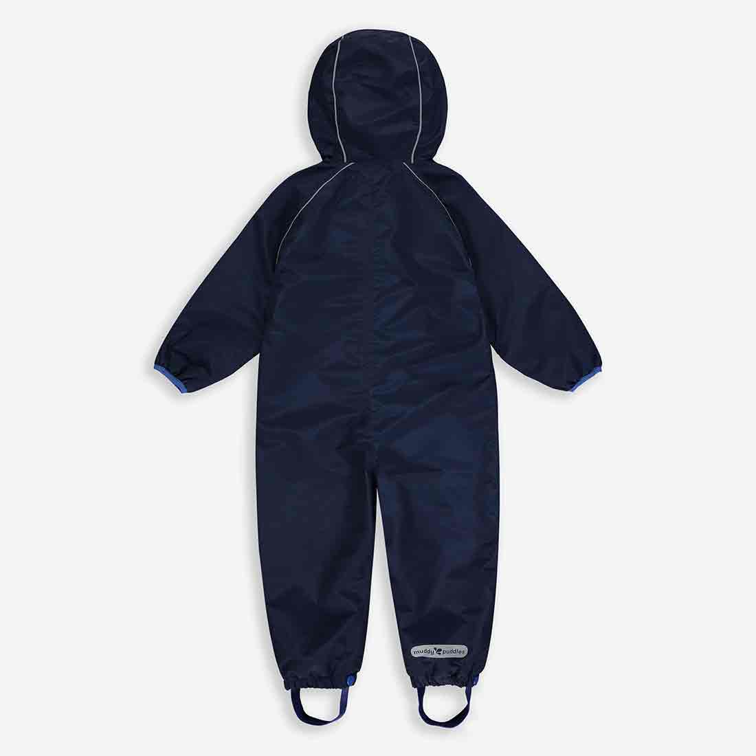 EcoSplash Fleece Lined Puddle Suit Navy Blue Muddy Puddles Kids