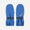PU Fleece Lined Mitts Blue Recycled