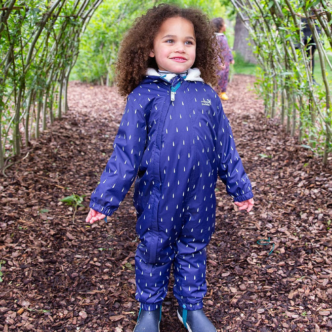 3 in 1 Waterproof Snow Scampsuit | Navy Raindrop | Muddy Puddles ...
